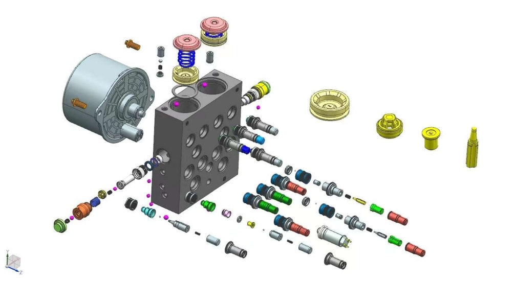 Precision components of automotive wire control chassis system